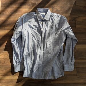 Eton Men's Navy Geometric Button Down Shirt